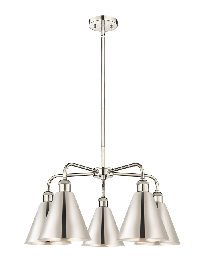 Innovations Lighting Berkshire Metal 8" Chandelier Chandeliers Innovations Lighting Polished Nickel  