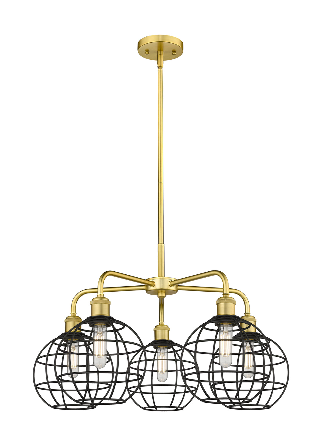 Innovations Lighting Lake Placid 8" Chandelier Chandeliers Innovations Lighting Satin Gold  