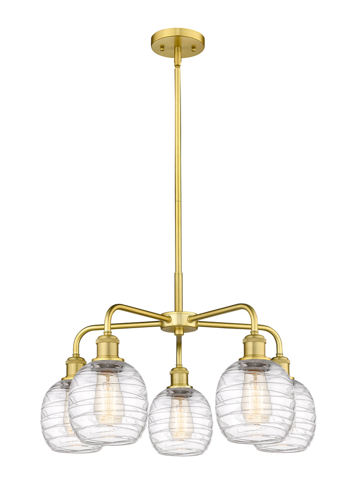 Innovations Lighting Belfast 6" Chandelier Chandeliers Innovations Lighting Satin Gold Deco Swirl ; Glass Type: Clear 