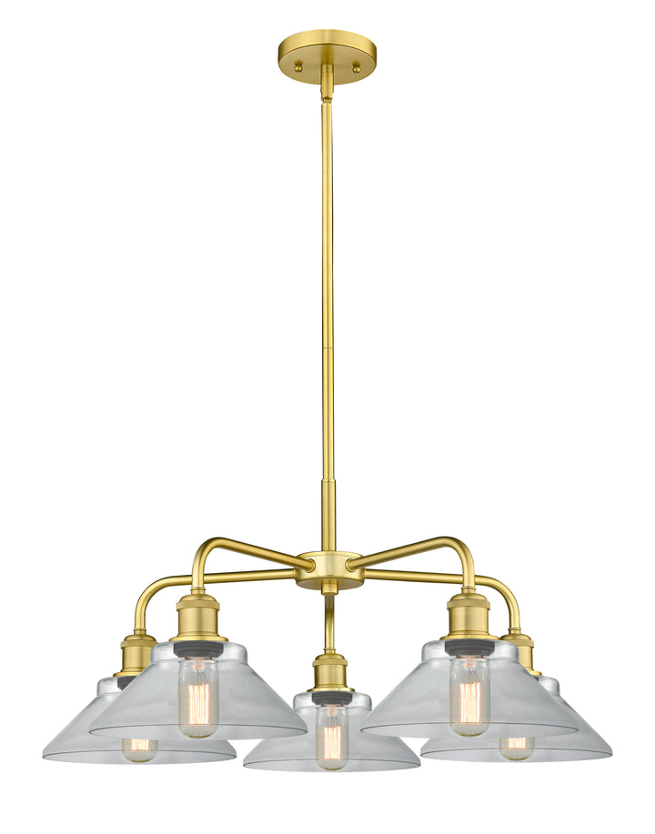 Innovations Lighting Orwell 9" Chandelier - Satin Gold Chandeliers Innovations Lighting Clear ; Glass Type: Clear  