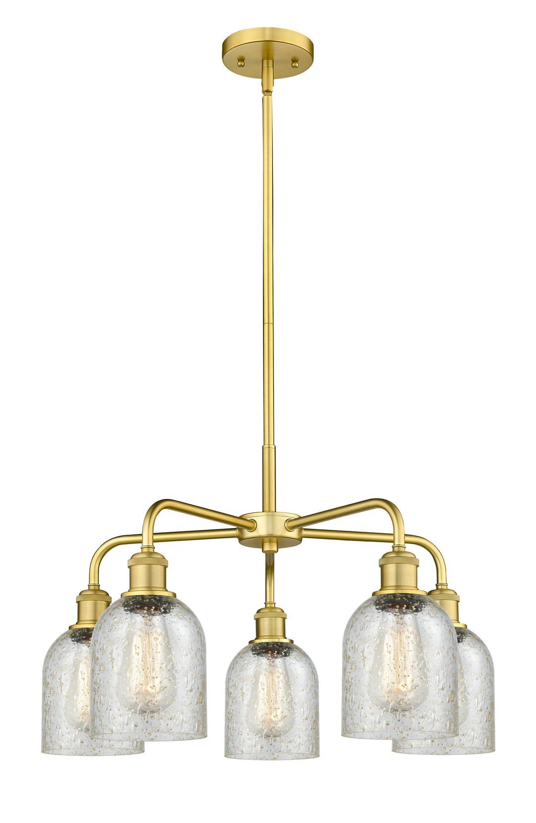 Innovations Lighting Caledonia 5" Chandelier Chandeliers Innovations Lighting Satin Gold Mica ; Glass Type: Colorful 