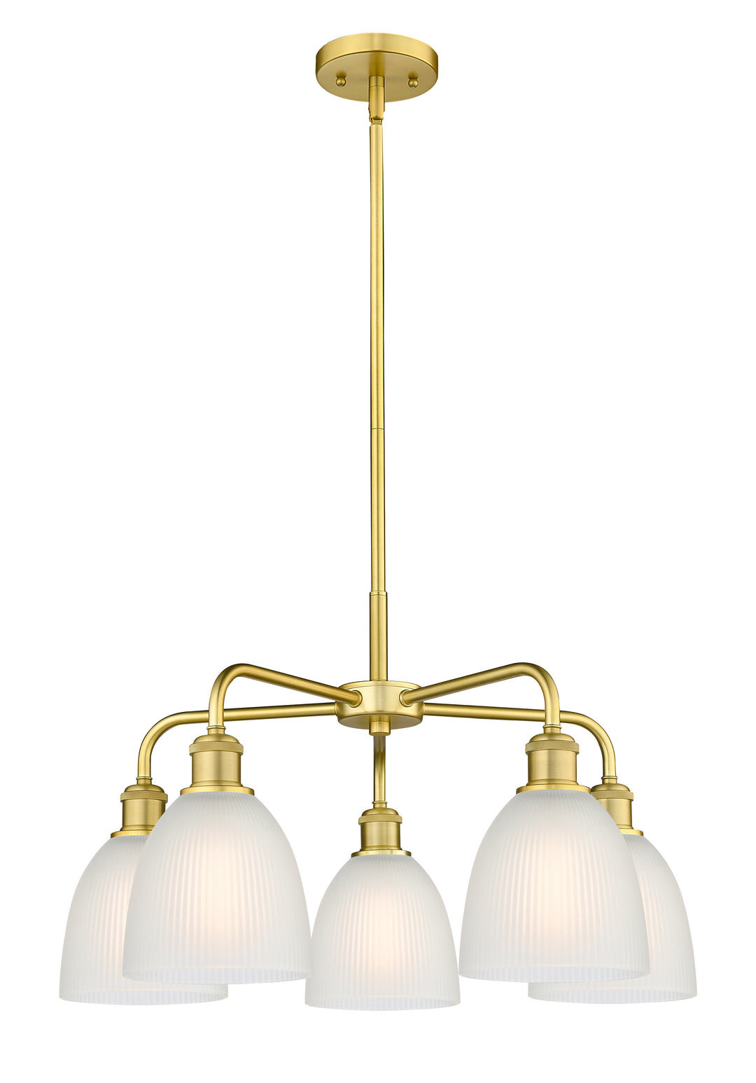 Innovations Lighting Castile 6" Chandelier - Satin Gold Chandeliers Innovations Lighting White ; Glass Type: White  