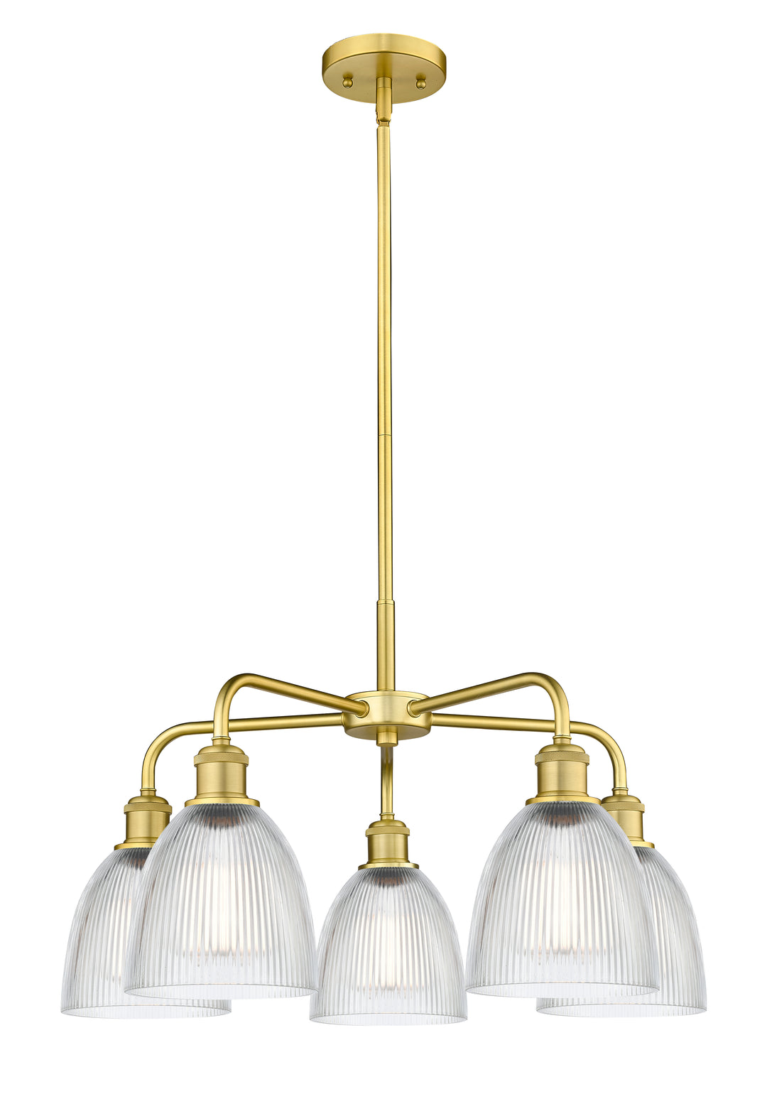 Innovations Lighting Castile 6" Chandelier - Satin Gold Chandeliers Innovations Lighting Clear ; Glass Type: Transparent  