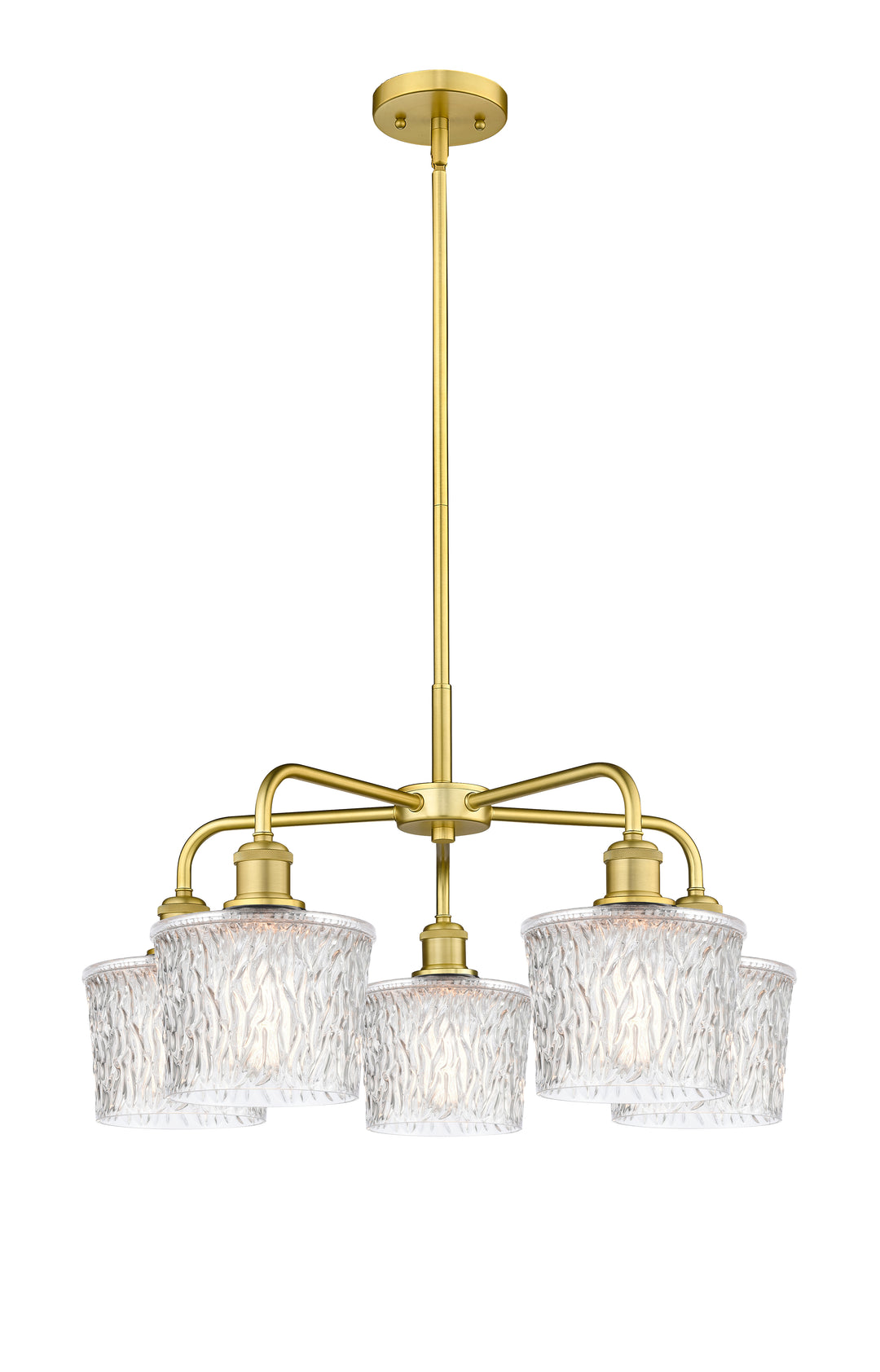 Innovations Lighting Niagara 6.5" Chandelier - Satin Gold Chandeliers Innovations Lighting Clear ; Glass Type: Transparent; Textured  