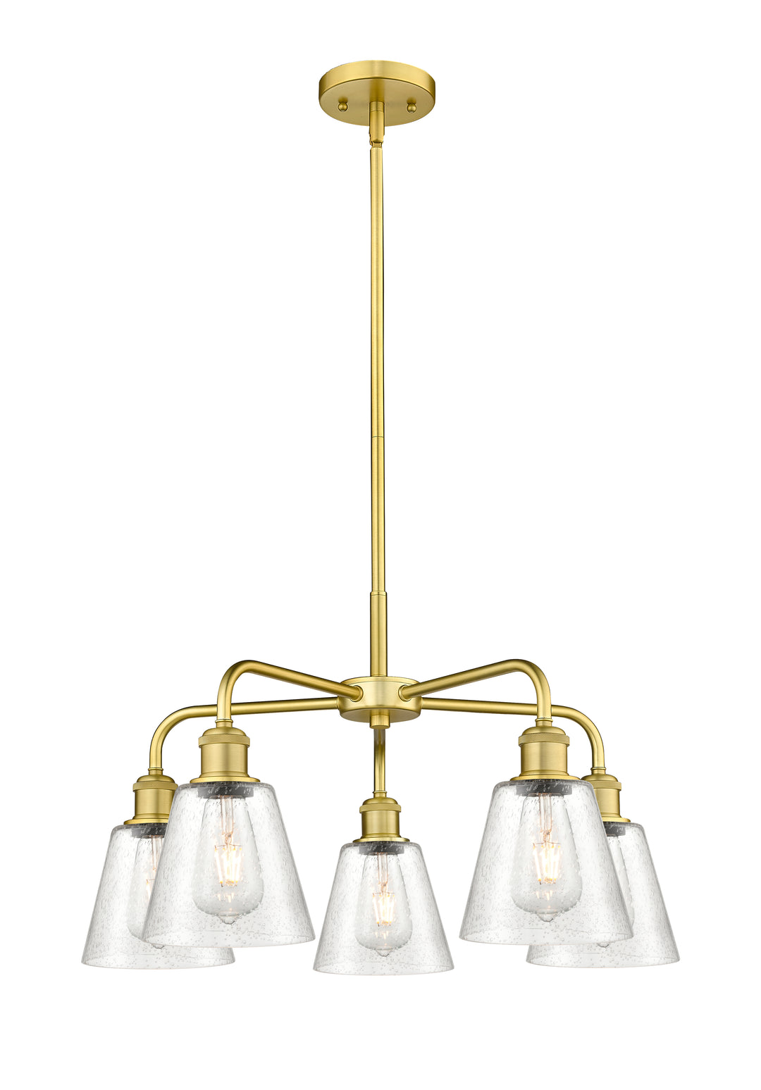 Innovations Lighting Caton 6" Chandelier - Satin Gold Chandeliers Innovations Lighting Frosted ; Glass Type: Frosted  