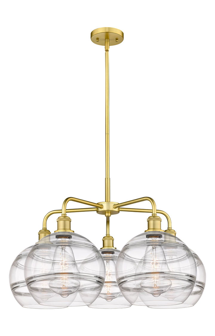 Innovations Lighting Rochester 10" Chandelier - Satin Gold Chandeliers Innovations Lighting Clear ; Glass Type: Clear  