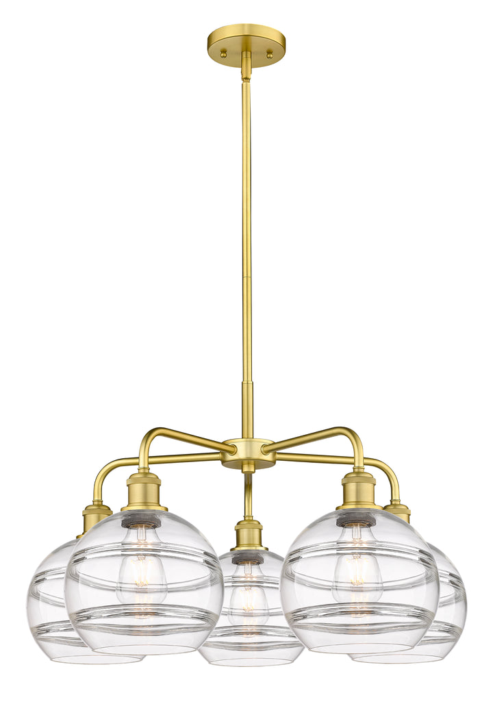 Innovations Lighting Rochester 8" Chandelier - Satin Gold Chandeliers Innovations Lighting Clear ; Glass Type: Clear  