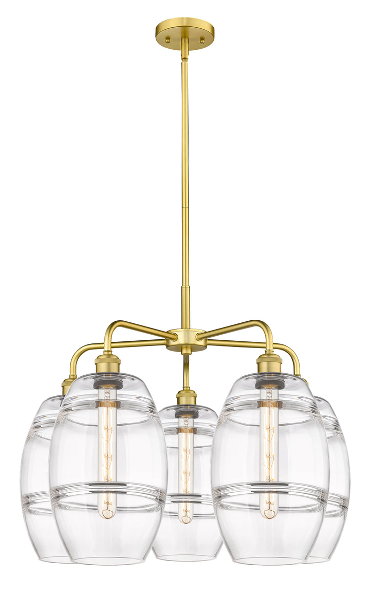 Innovations Lighting Vaz 8" Chandelier - Satin Gold Chandeliers Innovations Lighting Clear ; Glass Type: Clear  