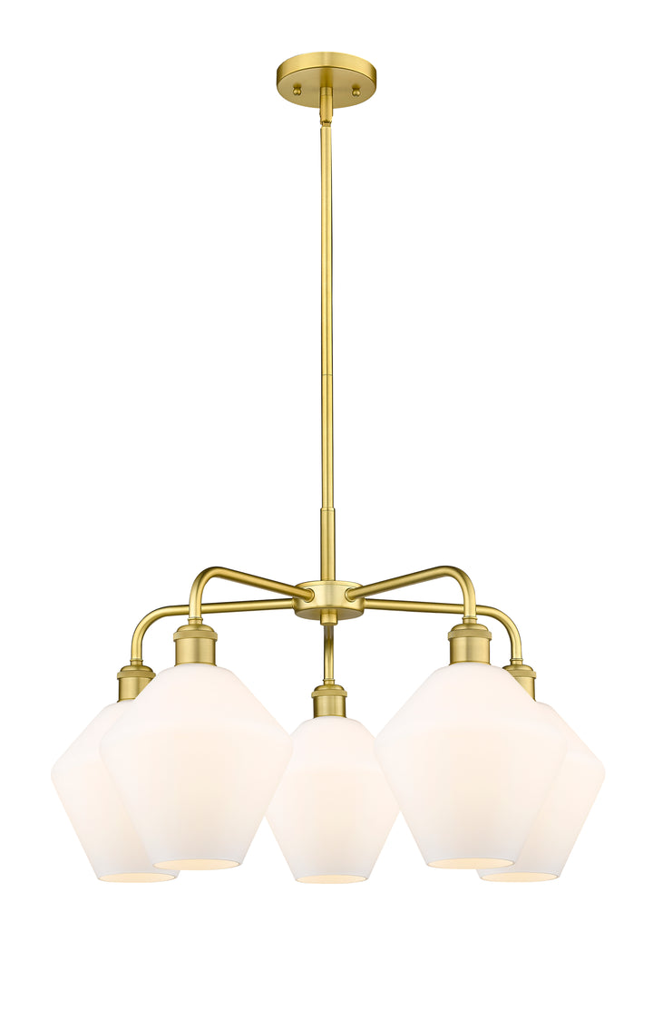 Innovations Lighting Cindyrella 8" Chandelier - Satin Gold Chandeliers Innovations Lighting Cased Matte White ; Glass Type: White  