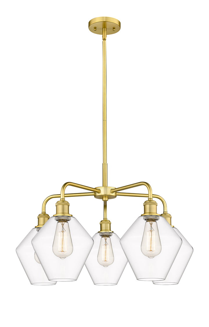 Innovations Lighting Cindyrella 8" Chandelier - Satin Gold Chandeliers Innovations Lighting Clear ; Glass Type: Clear  