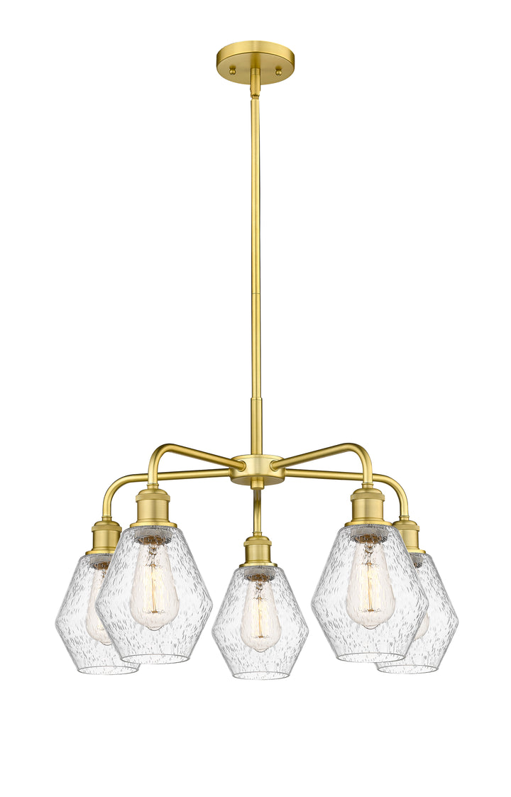 Innovations Lighting Cindyrella 6" Chandelier - Satin Gold Chandeliers Innovations Lighting Seedy ; Glass Type: Seeded  