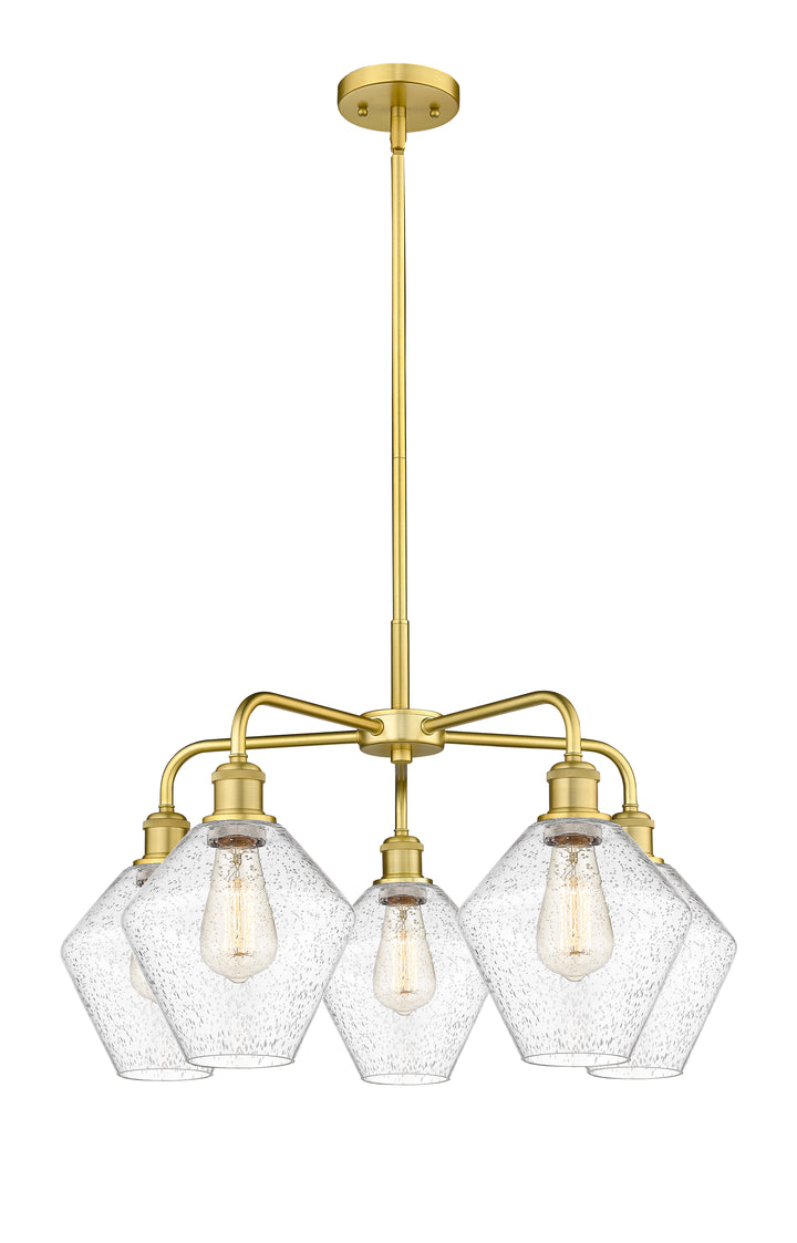 Innovations Lighting Cindyrella 8" Chandelier - Satin Gold Chandeliers Innovations Lighting Seedy ; Glass Type: Seeded  