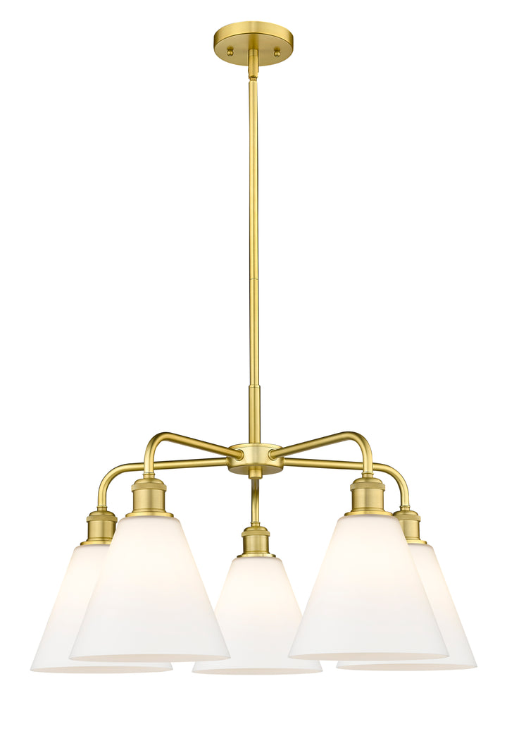 Innovations Lighting Berkshire Glass 8" Chandelier Chandeliers Innovations Lighting Satin Gold Matte White ; Glass Type: White 