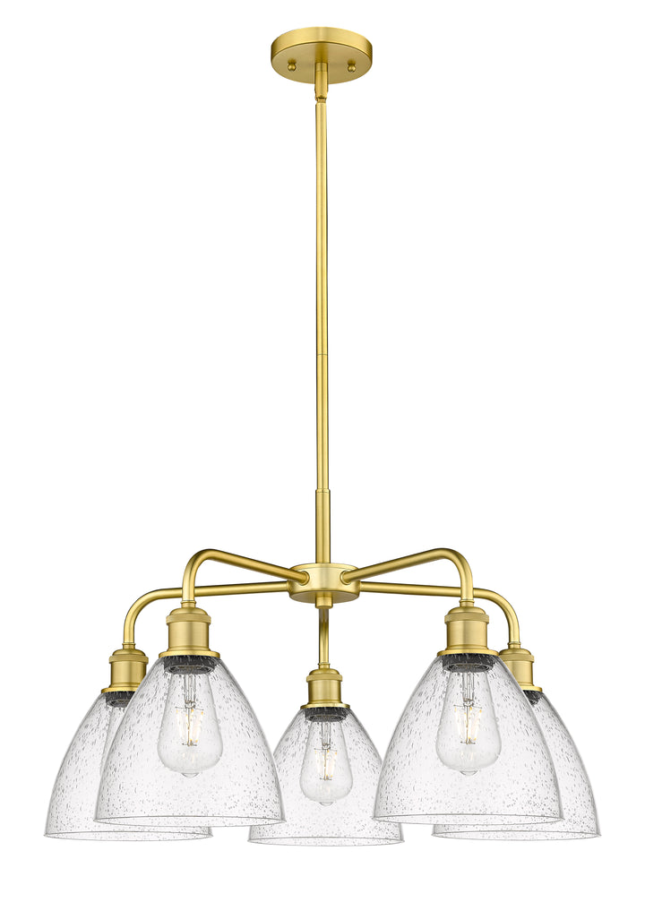 Innovations Lighting Bristol 7.5" Chandelier - Satin Gold Chandeliers Innovations Lighting Seedy ; Glass Type: Seeded  