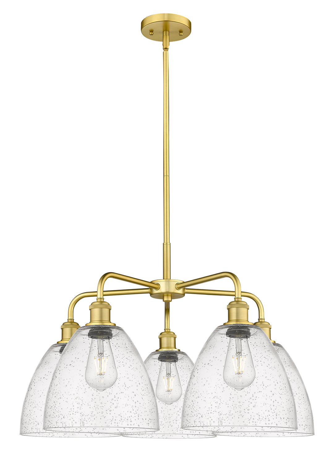 Innovations Lighting Bristol 9" Chandelier Chandeliers Innovations Lighting Satin Gold Seedy ; Glass Type: Seeded 