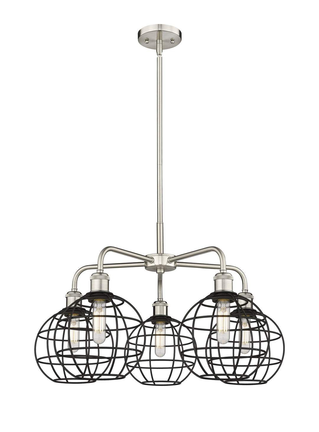 Innovations Lighting Lake Placid 8" Chandelier Chandeliers Innovations Lighting Satin Nickel  