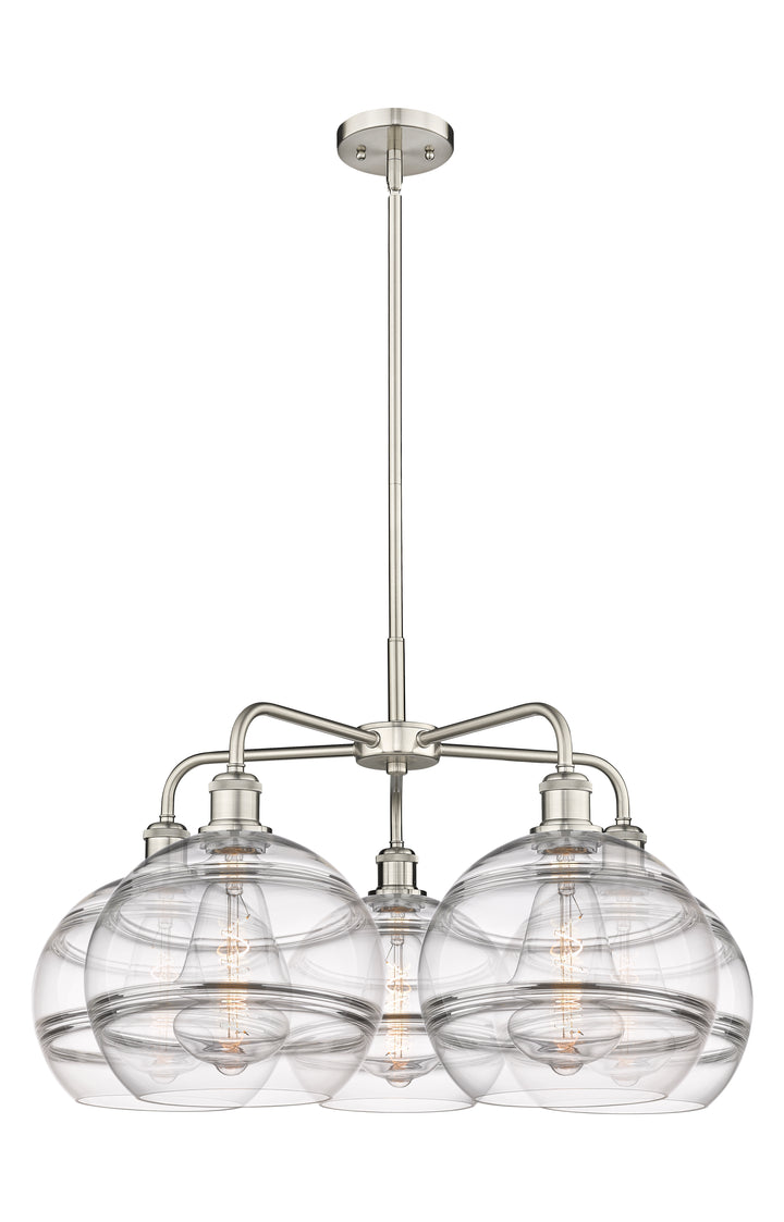 Innovations Lighting Rochester 10" Chandelier - Satin Nickel Chandeliers Innovations Lighting Clear ; Glass Type: Clear  