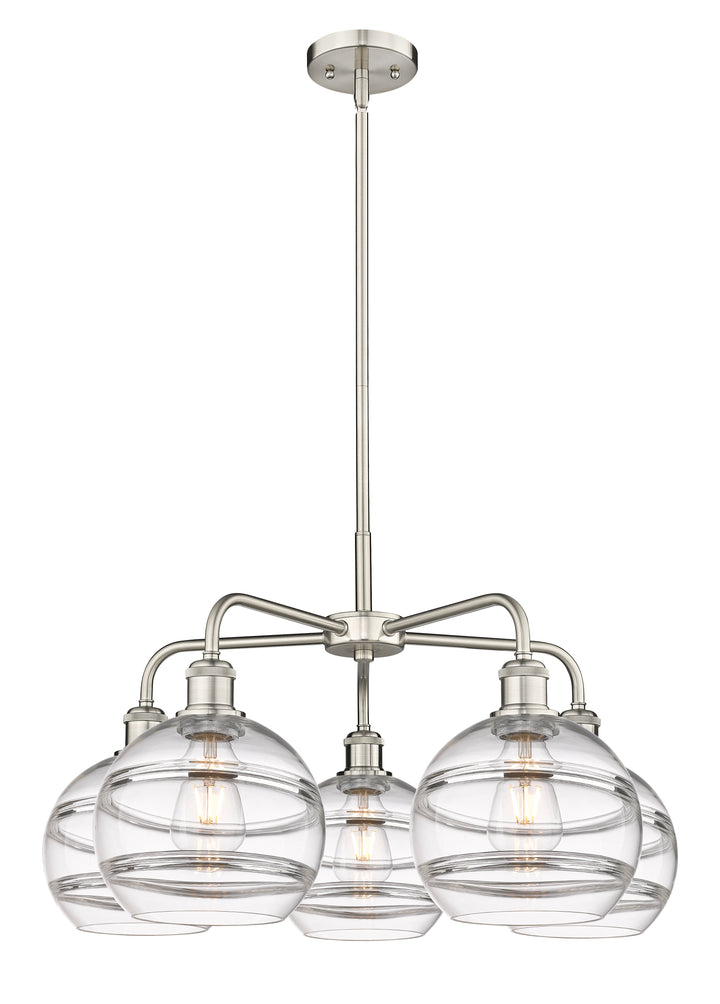 Innovations Lighting Rochester 8" Chandelier - Satin Nickel Chandeliers Innovations Lighting Clear ; Glass Type: Clear  