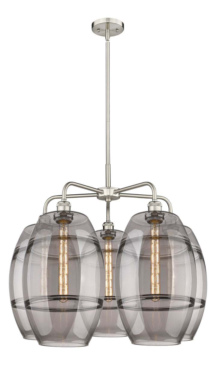 Innovations Lighting Vaz 10" Chandelier - Satin Nickel Chandeliers Innovations Lighting Light Smoke ; Glass Type: Smoked  