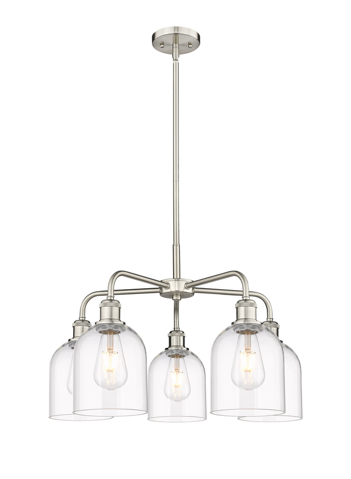 Innovations Lighting Bella 6" Chandelier Chandeliers Innovations Lighting Satin Nickel Clear ; Glass Type: Clear 