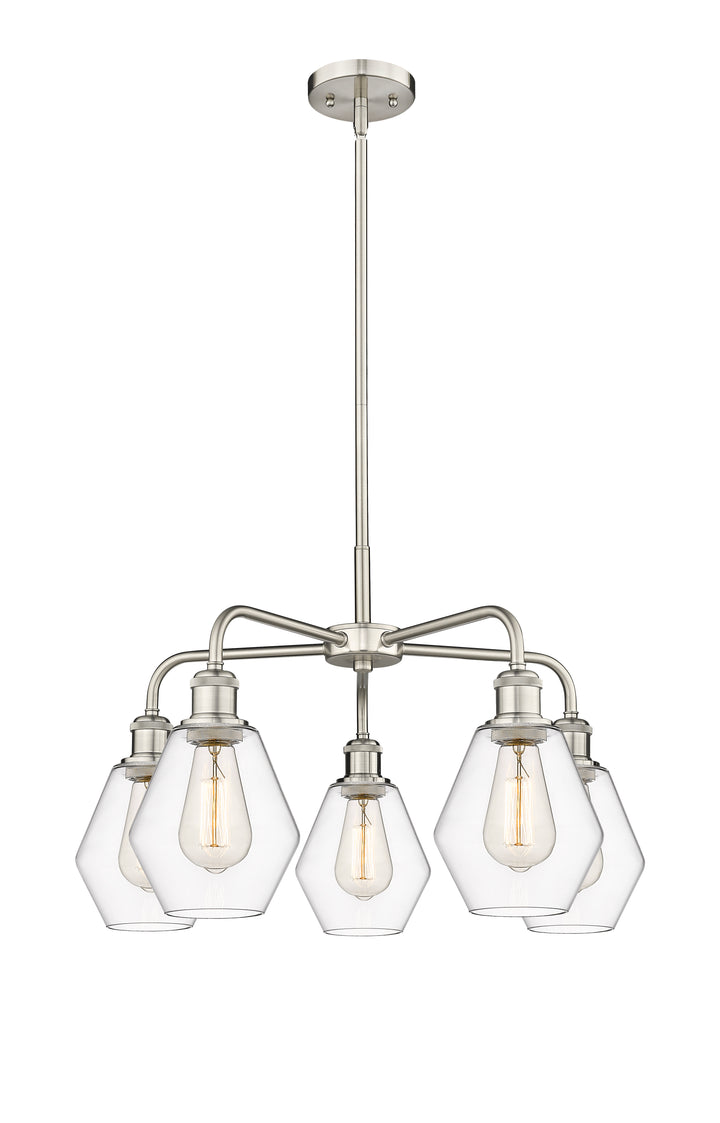 Innovations Lighting Cindyrella 6" Chandelier - Satin Nickel Chandeliers Innovations Lighting Clear ; Glass Type: Clear  