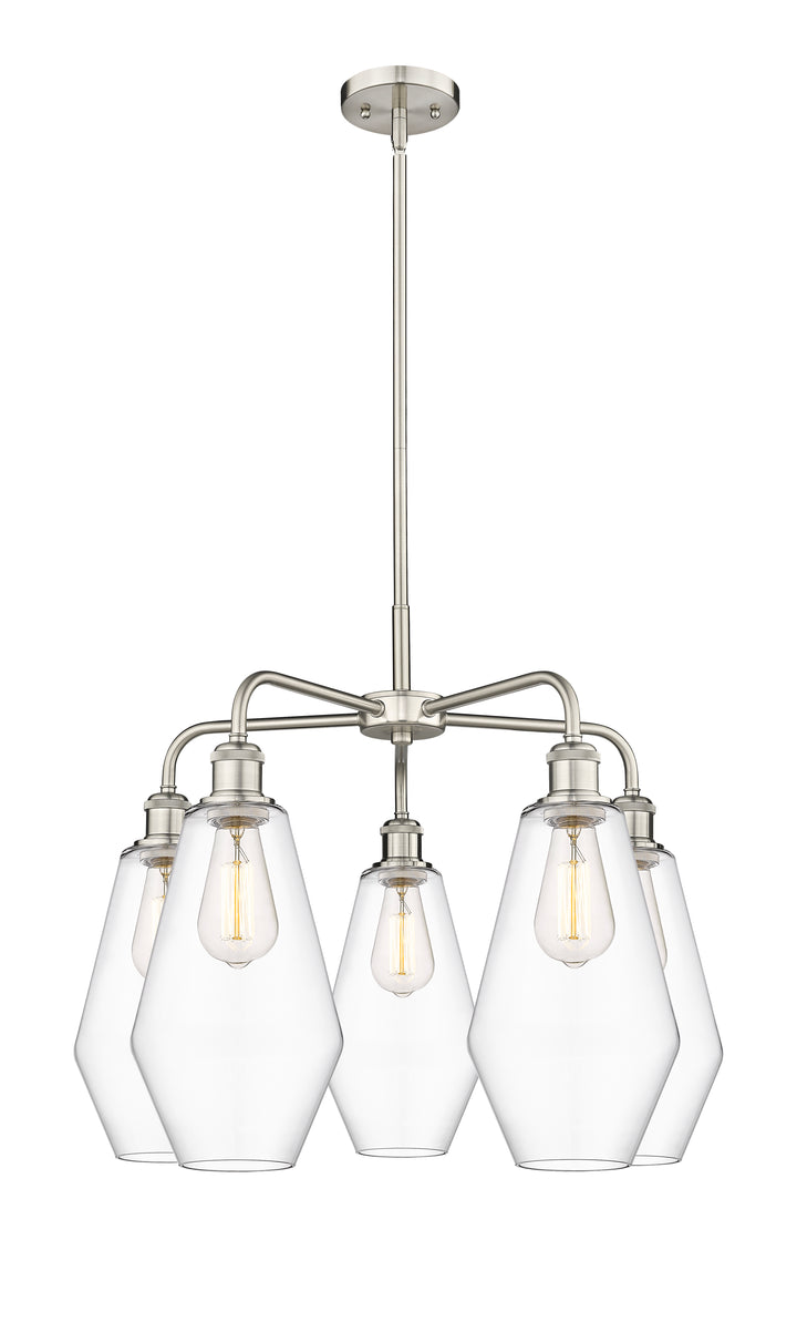 Innovations Lighting Cindyrella 7" Chandelier - Satin Nickel Chandeliers Innovations Lighting Clear ; Glass Type: Clear  