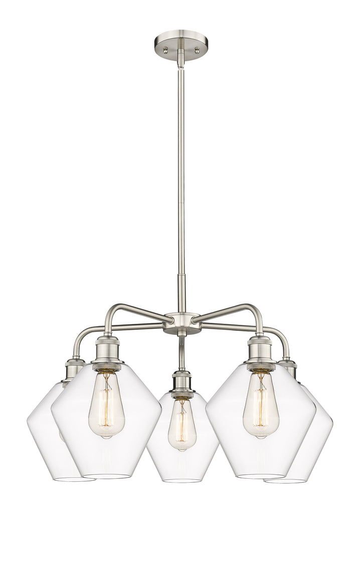 Innovations Lighting Cindyrella 8" Chandelier - Satin Nickel Chandeliers Innovations Lighting Clear ; Glass Type: Clear  