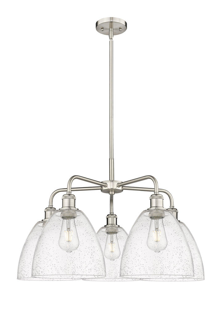 Innovations Lighting Bristol 9" Chandelier Chandeliers Innovations Lighting Satin Nickel Seedy ; Glass Type: Seeded 