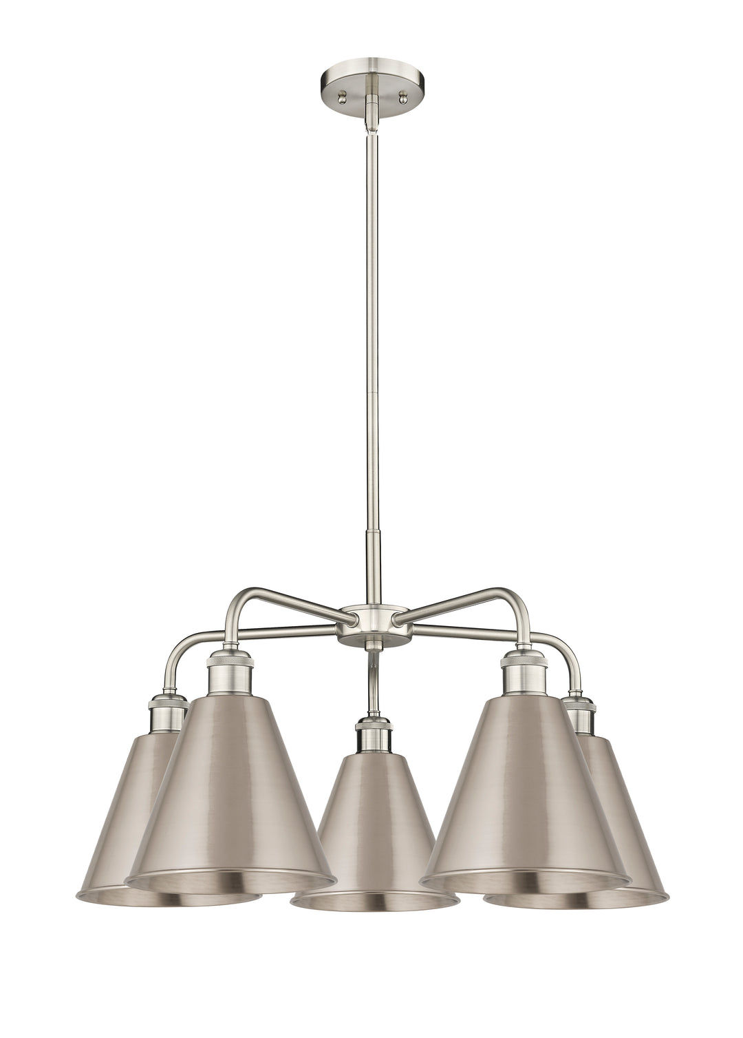 Innovations Lighting Berkshire Metal 8" Chandelier Chandeliers Innovations Lighting Satin Nickel  