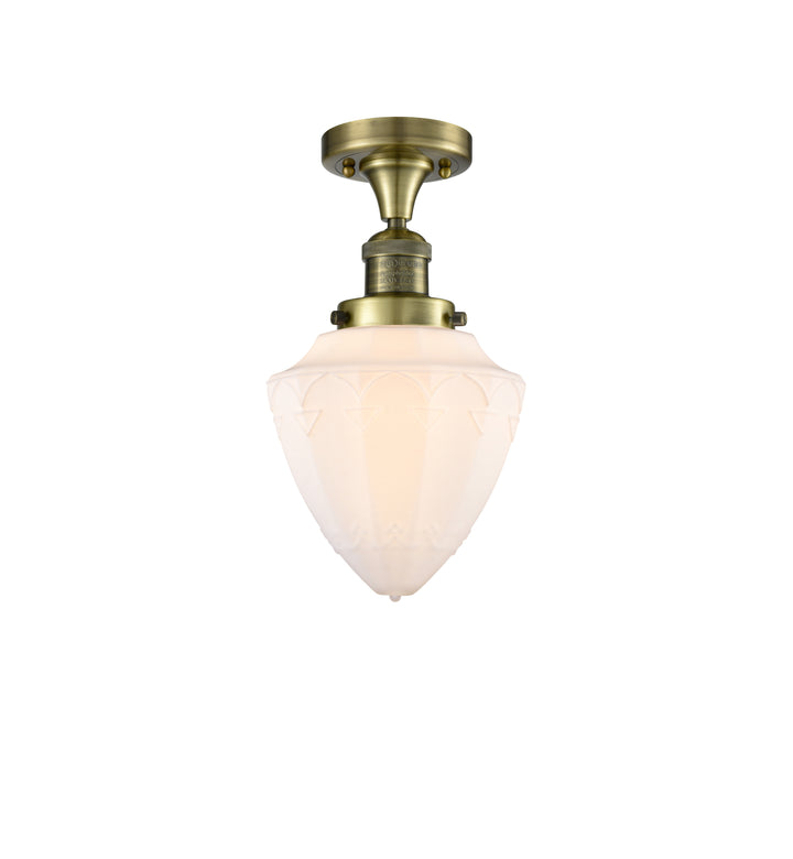 Innovations Lighting Bullet 7" Semi-Flush Mount - Antique Brass Ceiling Semi Flush Mounts Innovations Lighting   