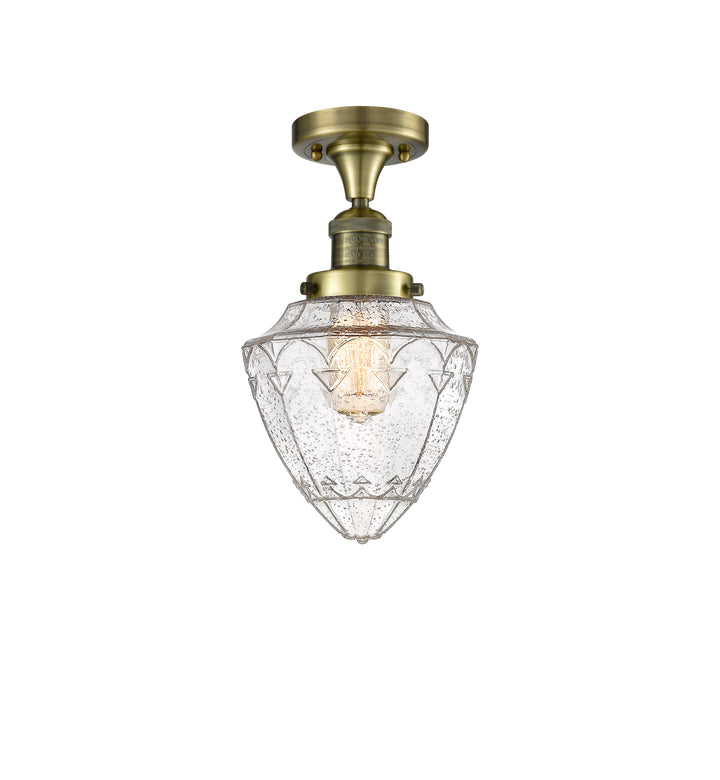 Innovations Lighting Bullet 7" Semi-Flush Mount - Antique Brass