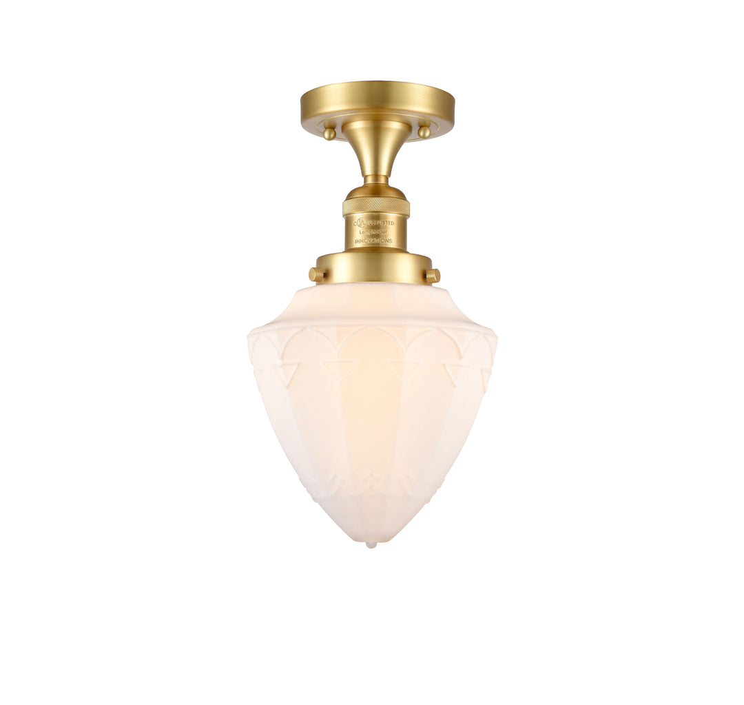 Innovations Lighting Bullet 7" Semi-Flush Mount - Satin Gold Ceiling Semi Flush Mounts Innovations Lighting   