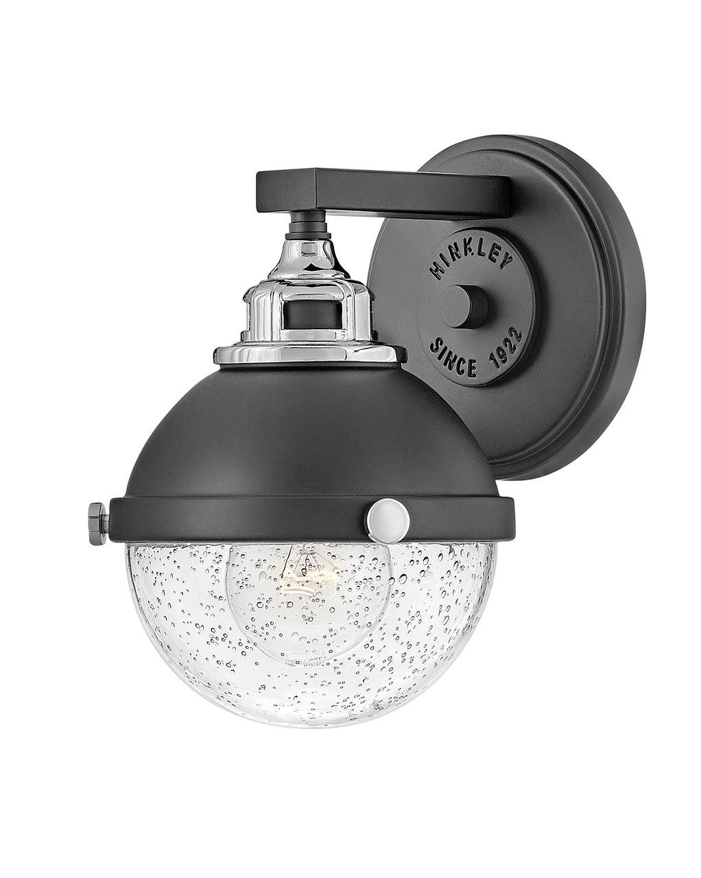 Hinkley Fletcher Bath Bar Bath Vanity Light Hinkley Black with Chrome accents 7.75x6.25x8.5 