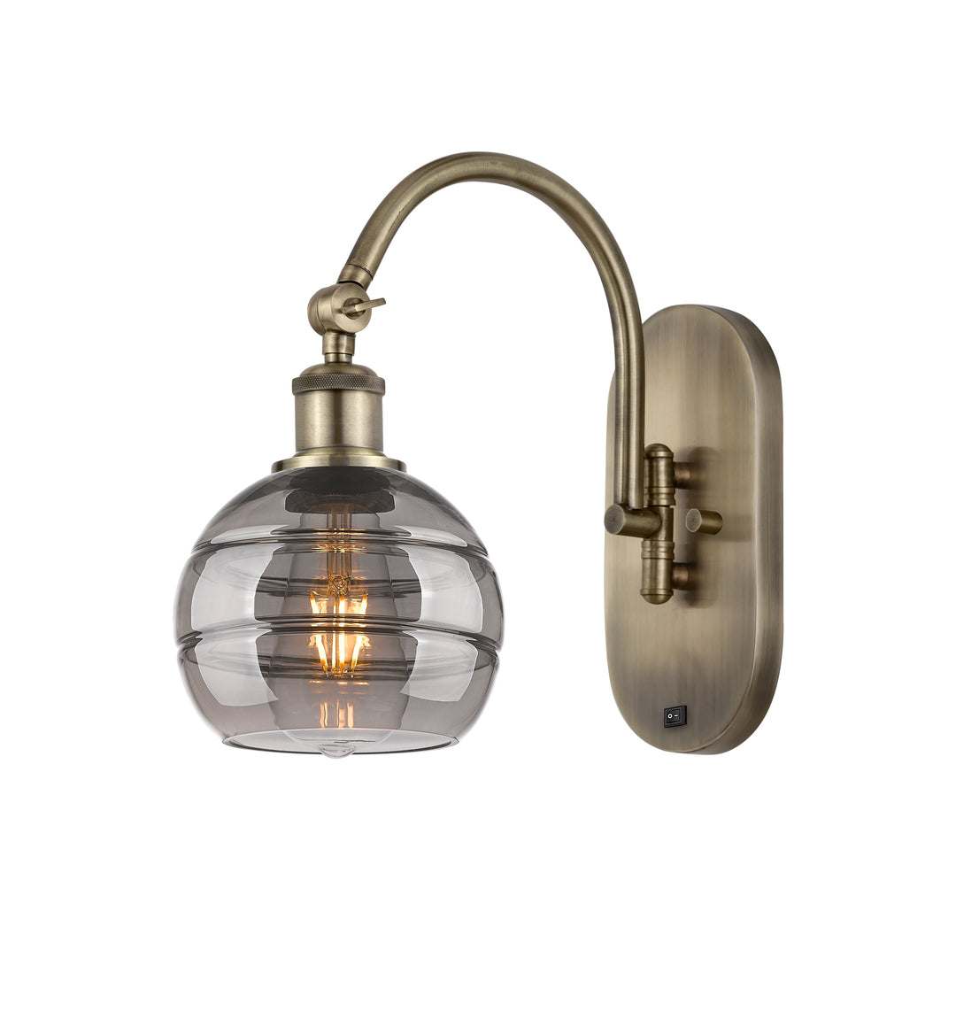 Innovations Lighting Rochester 6" Sconce - Antique Brass Wall Sconces Innovations Lighting   