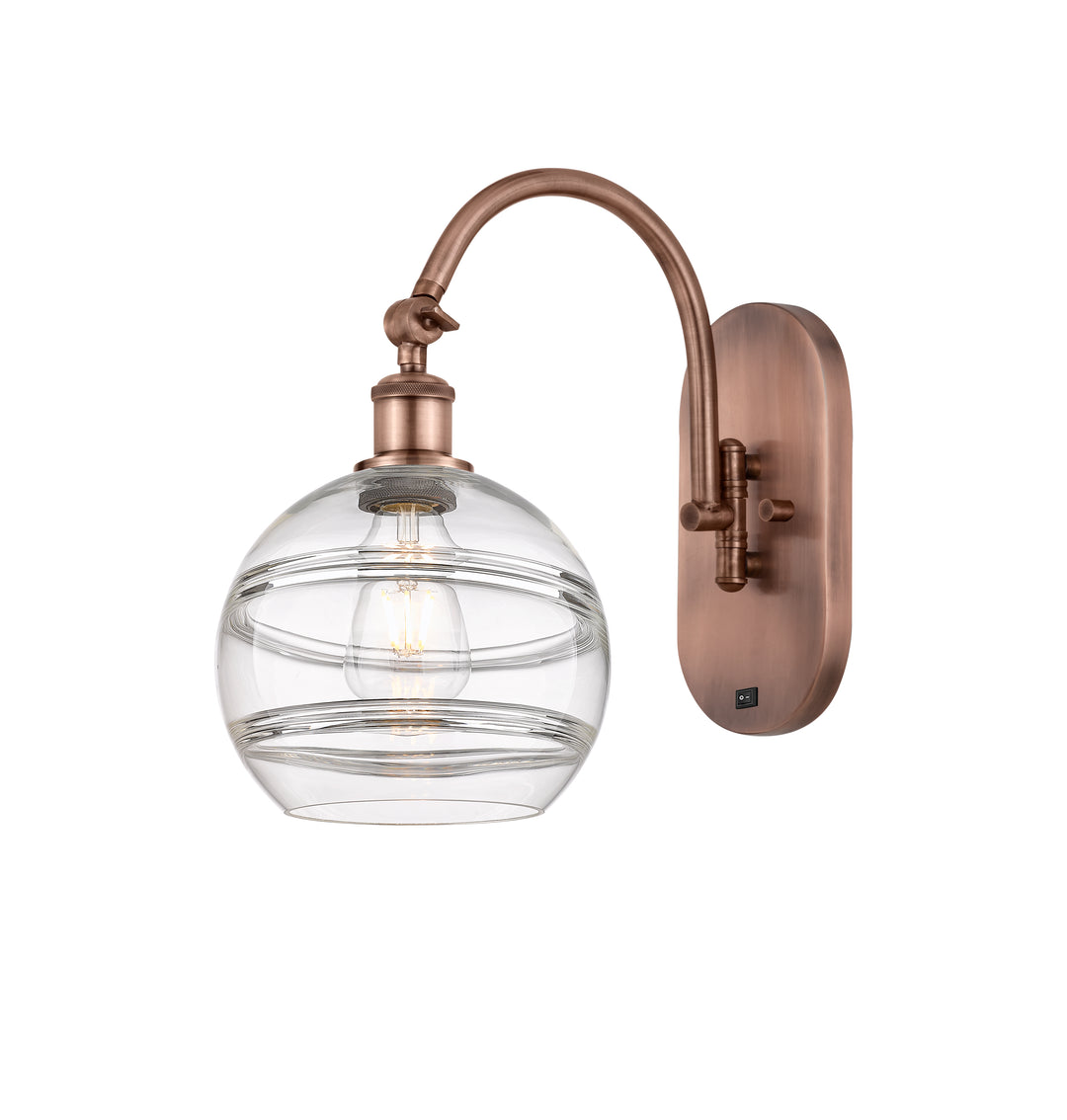 Innovations Lighting Rochester 8" Sconce - Antique Copper Wall Sconces Innovations Lighting   