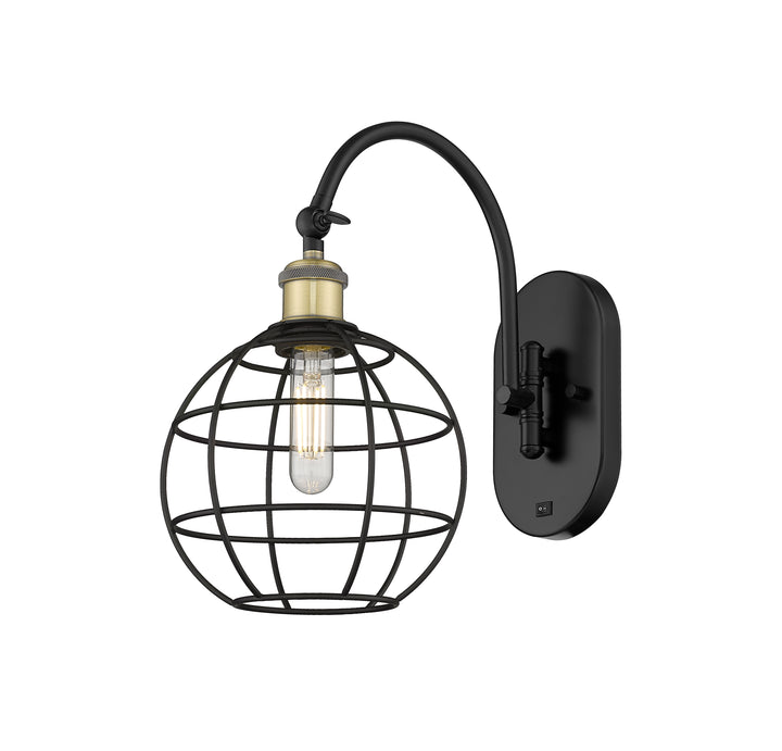 Innovations Lighting Lake Placid 8" Sconce - Black Antique Brass Wall Sconces Innovations Lighting Default Title  