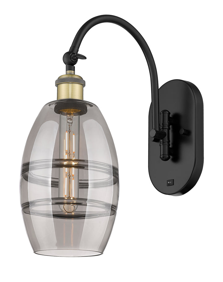 Innovations Lighting Vaz 6" Sconce - Black Antique Brass Wall Sconces Innovations Lighting   