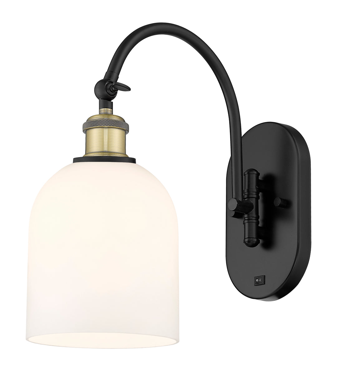 Innovations Lighting Bella 6" Sconce - Black Antique Brass Wall Sconces Innovations Lighting   