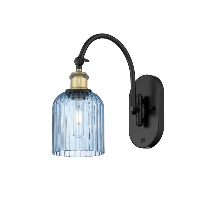 Innovations Lighting Bridal Veil 5" Sconce - Black Antique Brass Wall Sconces Innovations Lighting   