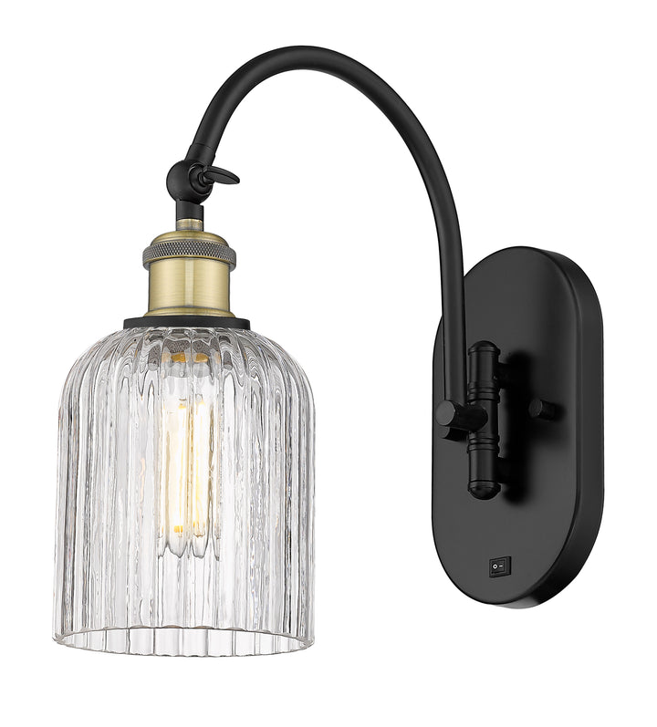 Innovations Lighting Bridal Veil 5" Sconce - Black Antique Brass Wall Sconces Innovations Lighting   