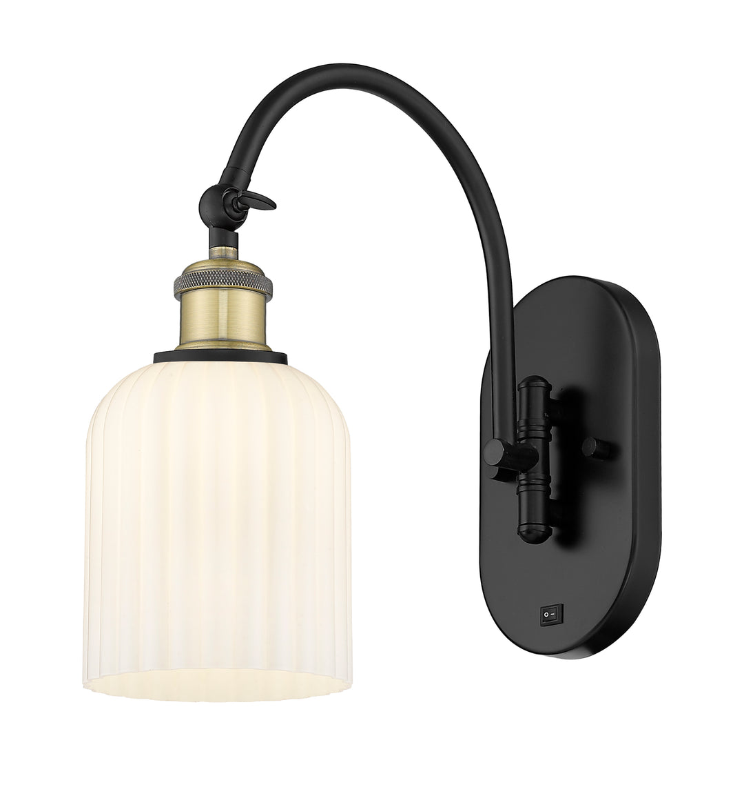 Innovations Lighting Bridal Veil 5" Sconce - Black Antique Brass Wall Sconces Innovations Lighting   