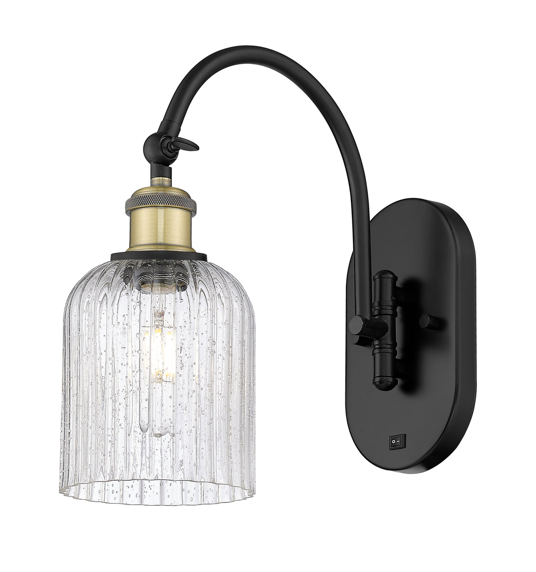 Innovations Lighting Bridal Veil 5" Sconce - Black Antique Brass Wall Sconces Innovations Lighting   