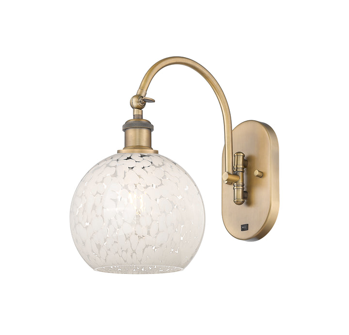 Innovations Lighting White Mouchette 8" Sconce - Brushed Brass Wall Sconces Innovations Lighting   