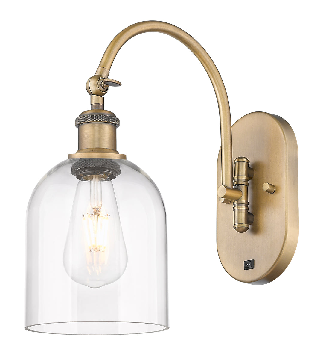 Innovations Lighting Bella 6" Sconce - Brushed Brass Wall Sconces Innovations Lighting   