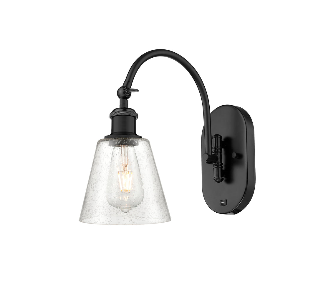 Innovations Lighting Caton 6" Sconce - Matte Black Wall Sconces Innovations Lighting Frosted ; Glass Type: Frosted  