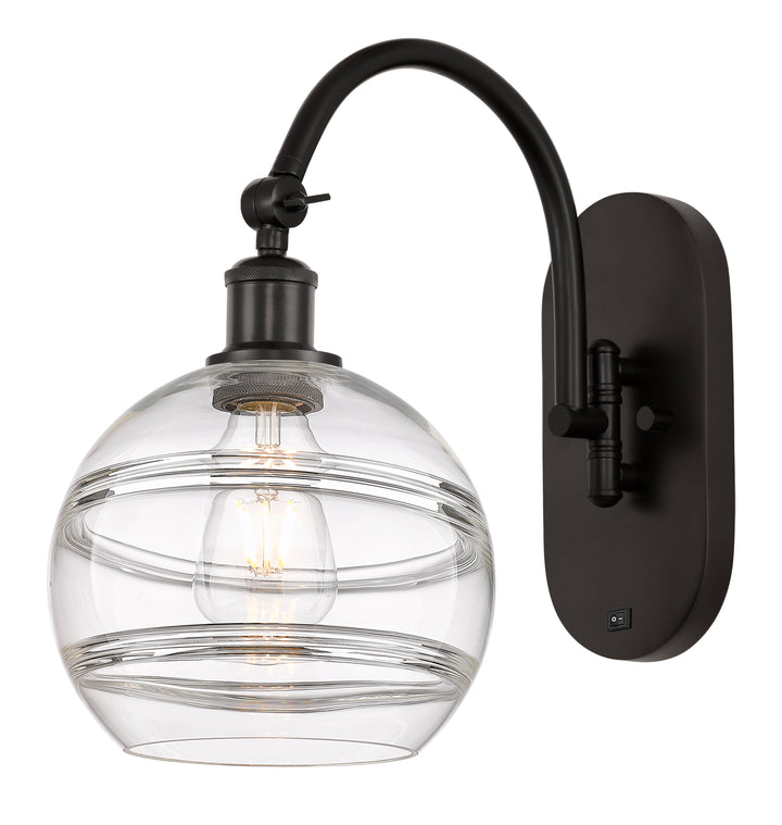 Innovations Lighting Rochester 8" Sconce - Oil Rubbed Bronze Wall Sconces Innovations Lighting Clear ; Glass Type: Clear  