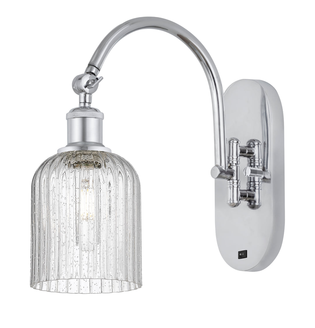 Innovations Lighting Bridal Veil 5" Sconce - Polished Chrome Wall Sconces Innovations Lighting Seedy ; Glass Type: Seedy; Ribbed  