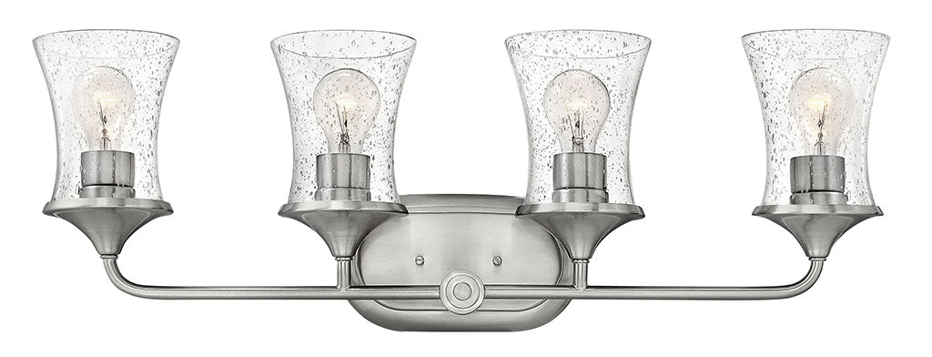 Hinkley Thistledown Bath Bar Bath Vanity Light Hinkley Brushed Nickel with Clear glass 6.25x30.0x10.25 