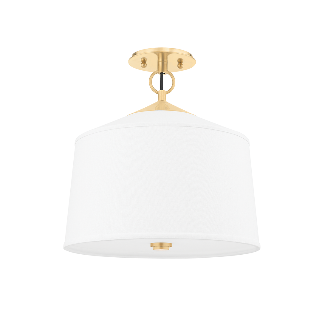 Hudson Valley Lighting White Plains Semi Flush Ceiling Semi Flush Mounts Hudson Valley Lighting Aged Brass  