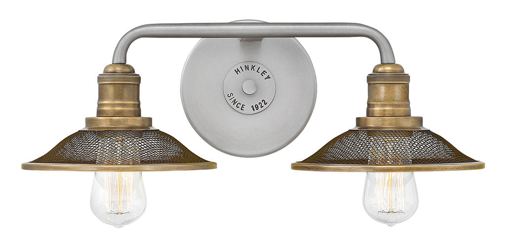 Hinkley Rigby Bath Bar Vanity Lights Hinkley Antique Nickel 8.75x19.0x6.5 